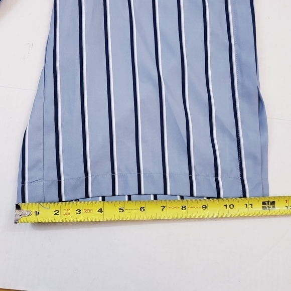 NWT J.O.A. High Waist Crop Pants Blue White Stripe XS - Picture 7 of 10